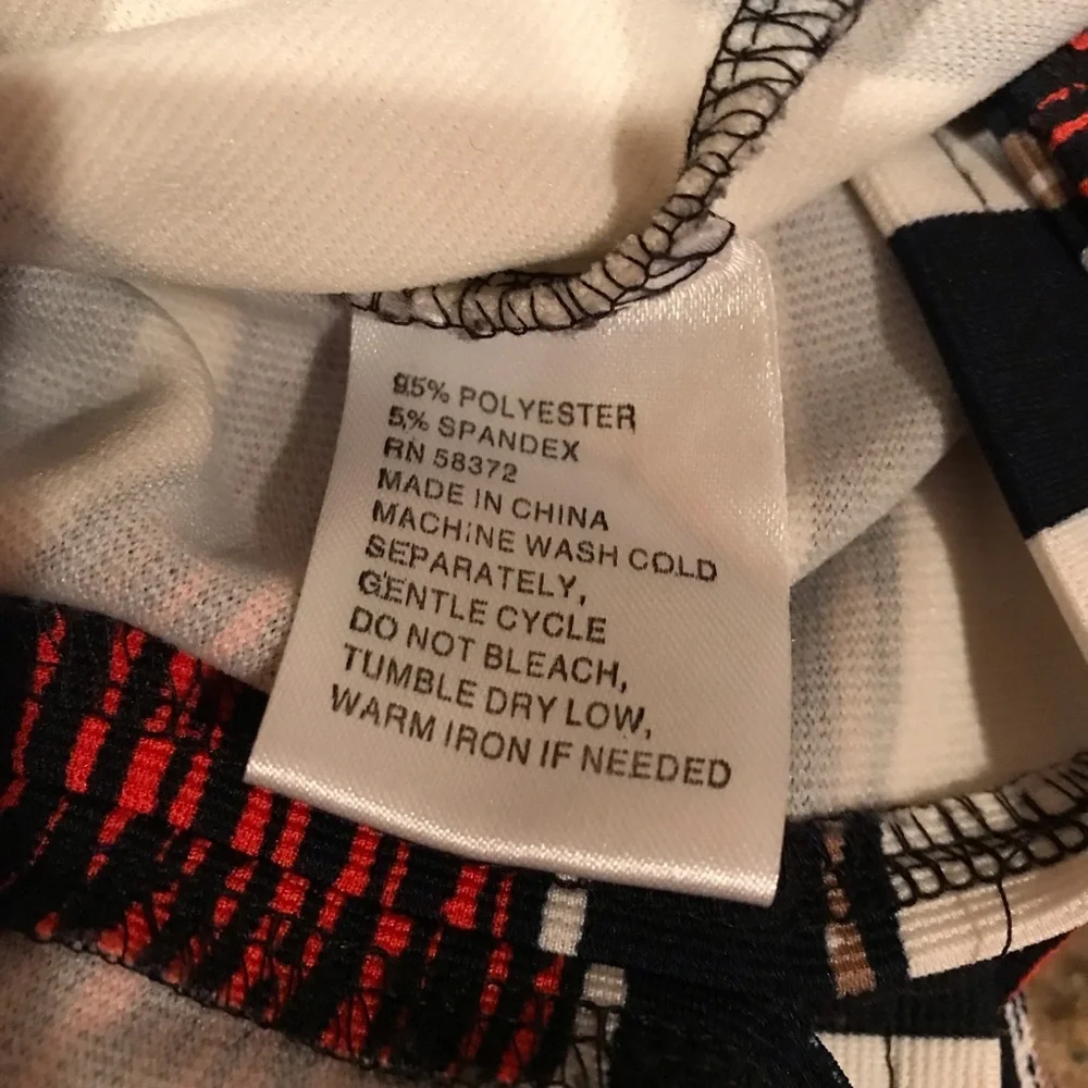 ILE Sheath Dress Size 8 Small Sleeveless Multi Color Stripe Stretch Zip Back - Picture 11 of 11